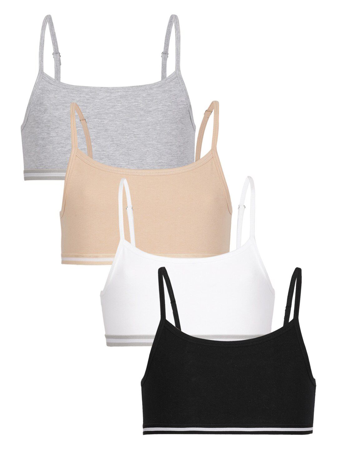 Charm n Cherish Girls Pack of 4 Solid Beginners Bra-picture-30