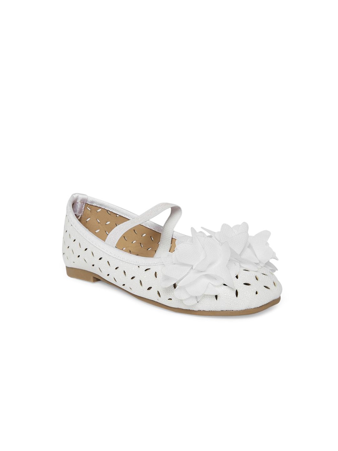 Pantaloons Junior Girls White Ballerinas with Laser Cuts Flats-picture-27