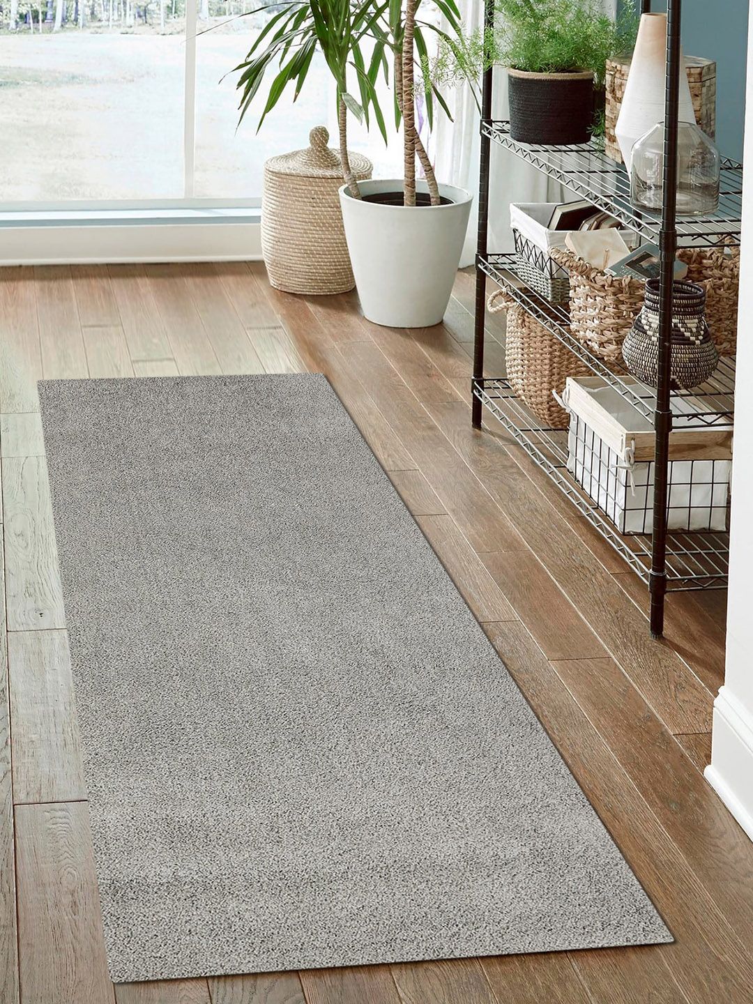 OBSESSIONS Grey Solid Floor Runner-image-49