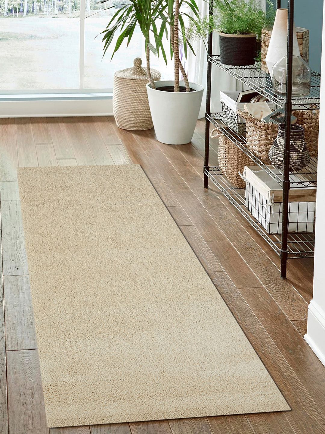 OBSESSIONS Cream-Coloured Solid Floor Runners-image-47