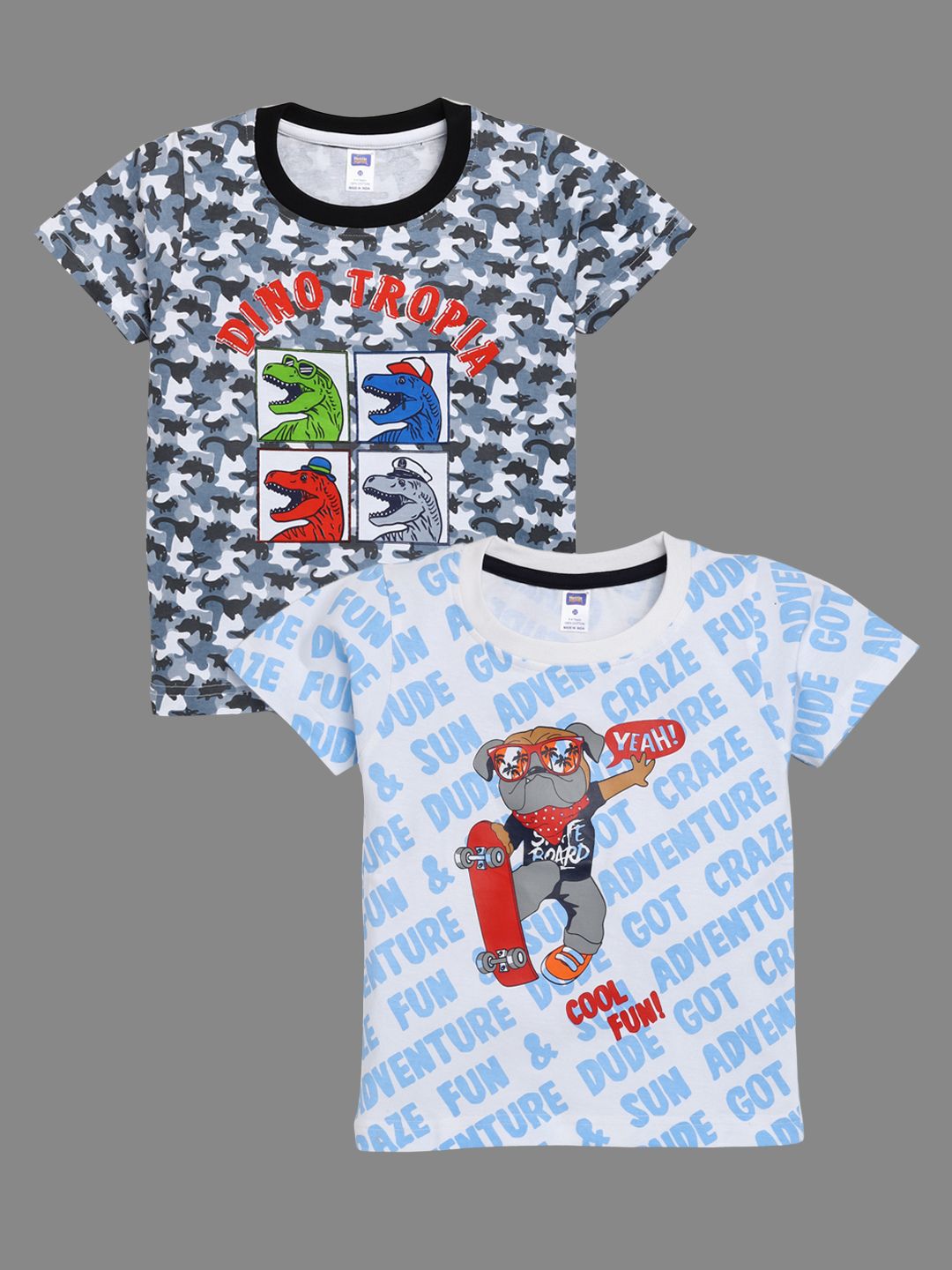 Nottie Planet Boys Pack Of 2 Pure Cotton T-shirts-picture-21