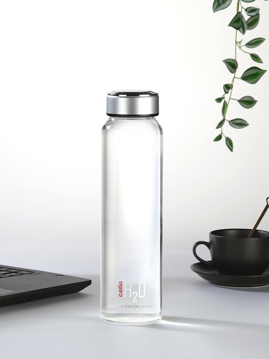 Cello Silver Toned H2o Borosilicate Glass Water Bottle 1 L Price History