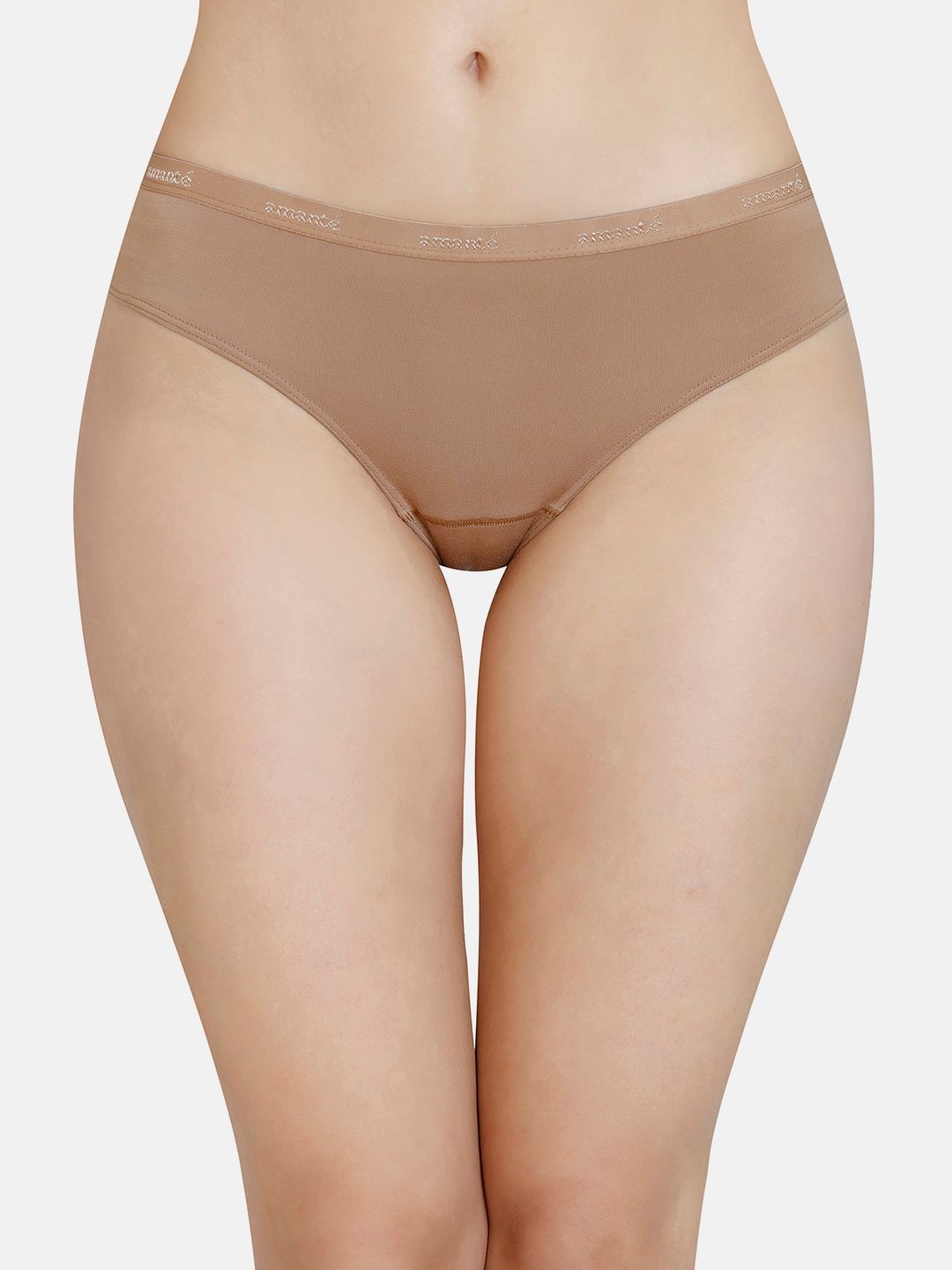 Amante Women Beige Solid Bikini Briefs PPK83101-image-38