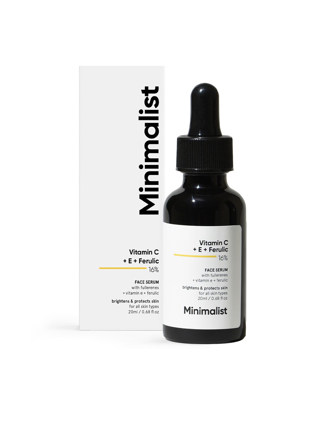 16% Vitamin C Face Serum – Brightening & Glow-Boosting Formula with Vitamin E, Ferulic Acid & Fullerenes, Antioxidant Boost for Radiant Skin (10 ml)