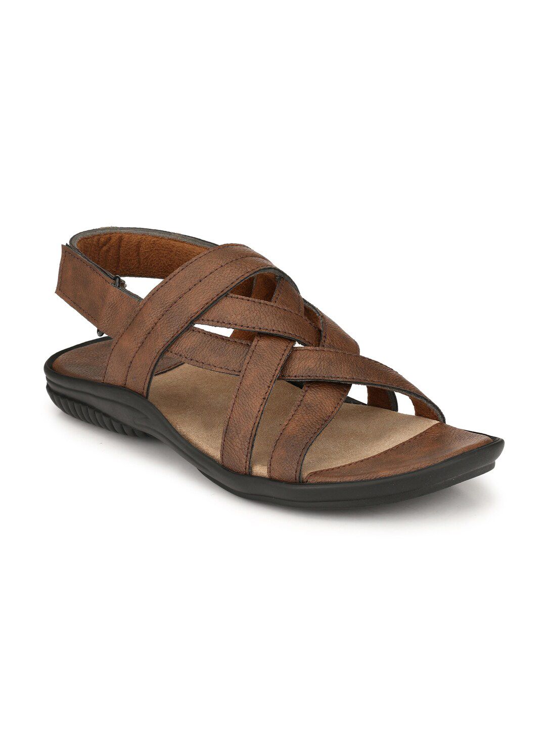 Azzaro Black Men Brown Comfort Sandals-picture-15