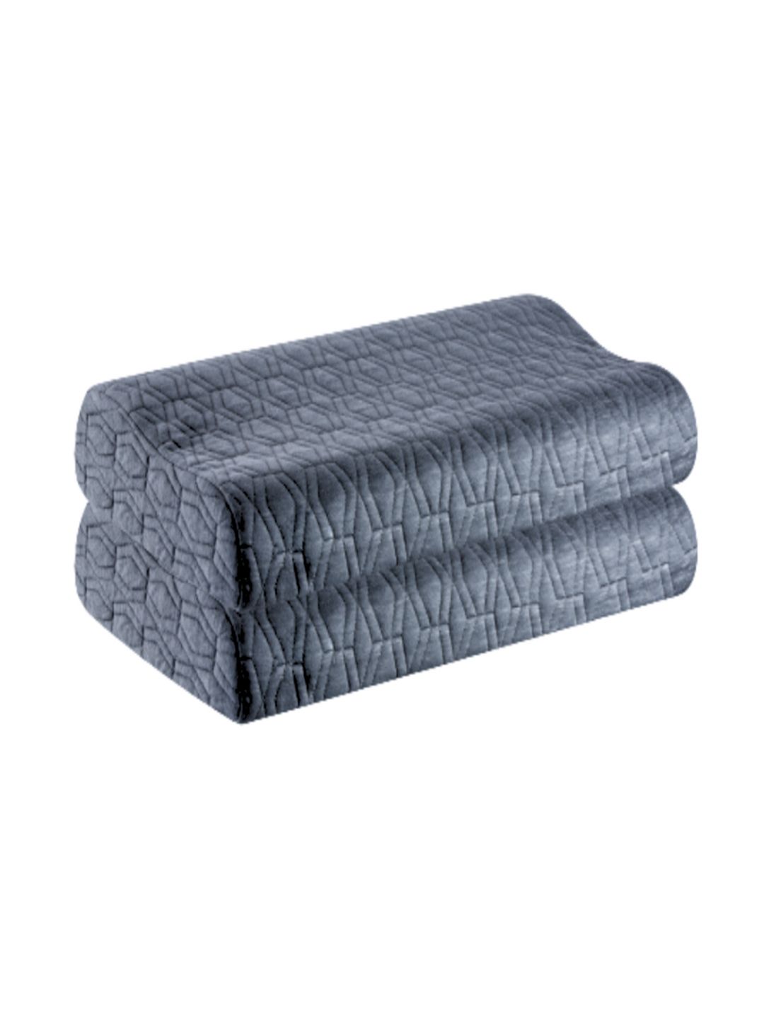 The White Willow Unisex Set Of 2 Grey Solid Sleeping Pillow-picture-23