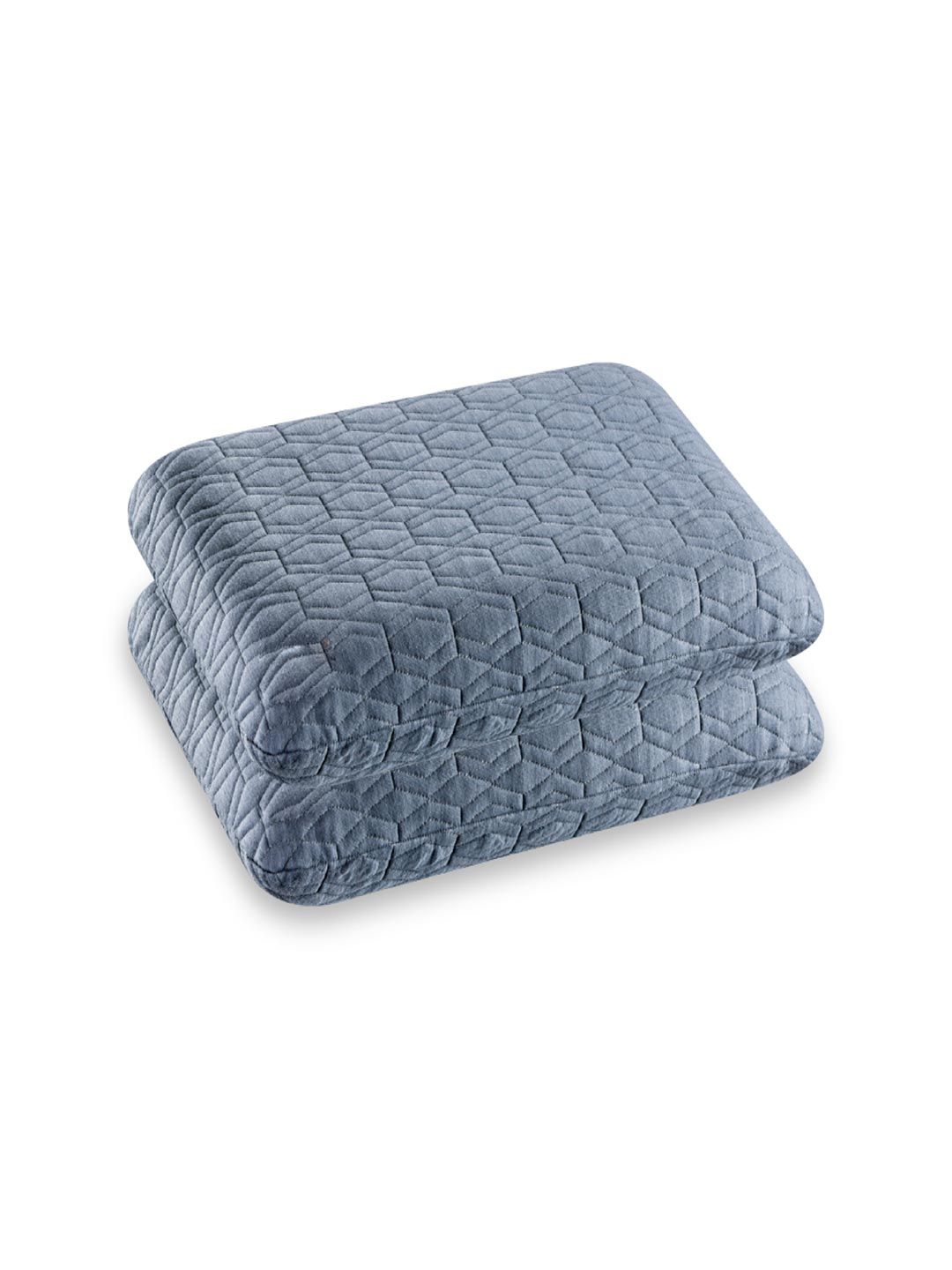 The White Willow Set Of 2 Grey Cooling Gel Memory Foam Bed Pillows-image-2