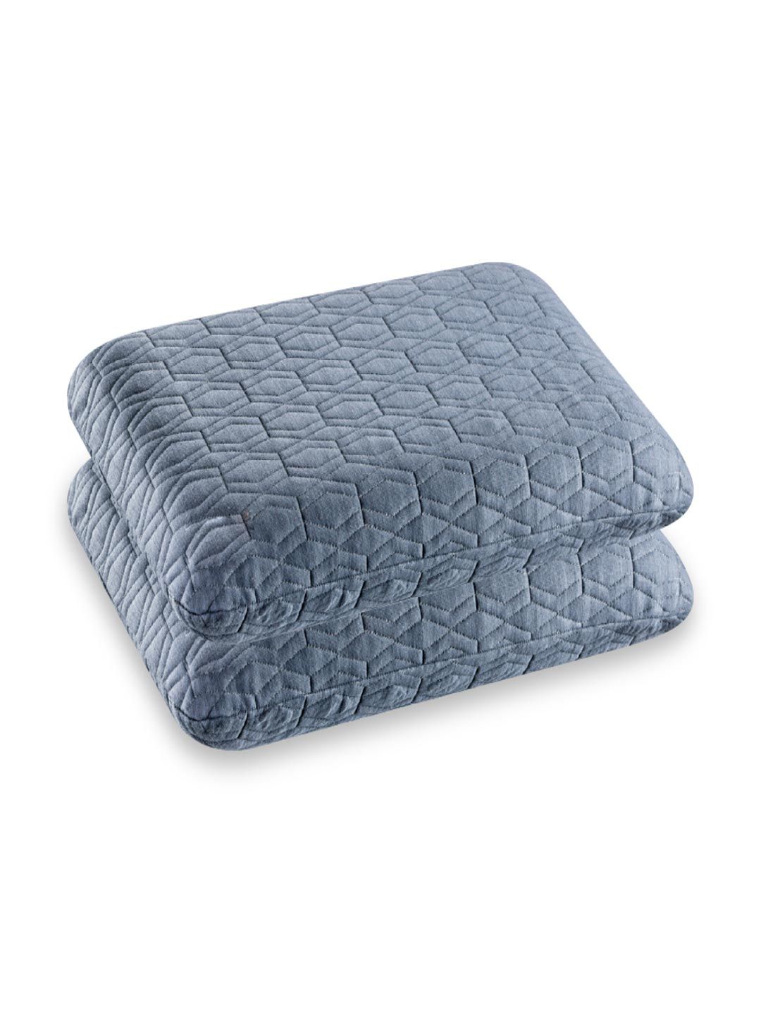 The White Willow Set Of 2 Solid Cooling Gel Memory Foam Bed Sleep Pillows-image-43