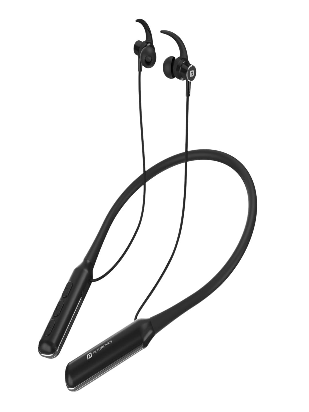 Portronics Black Solid Harmonics 250 Wireless Bluetooth Neckband Earphone-picture-21