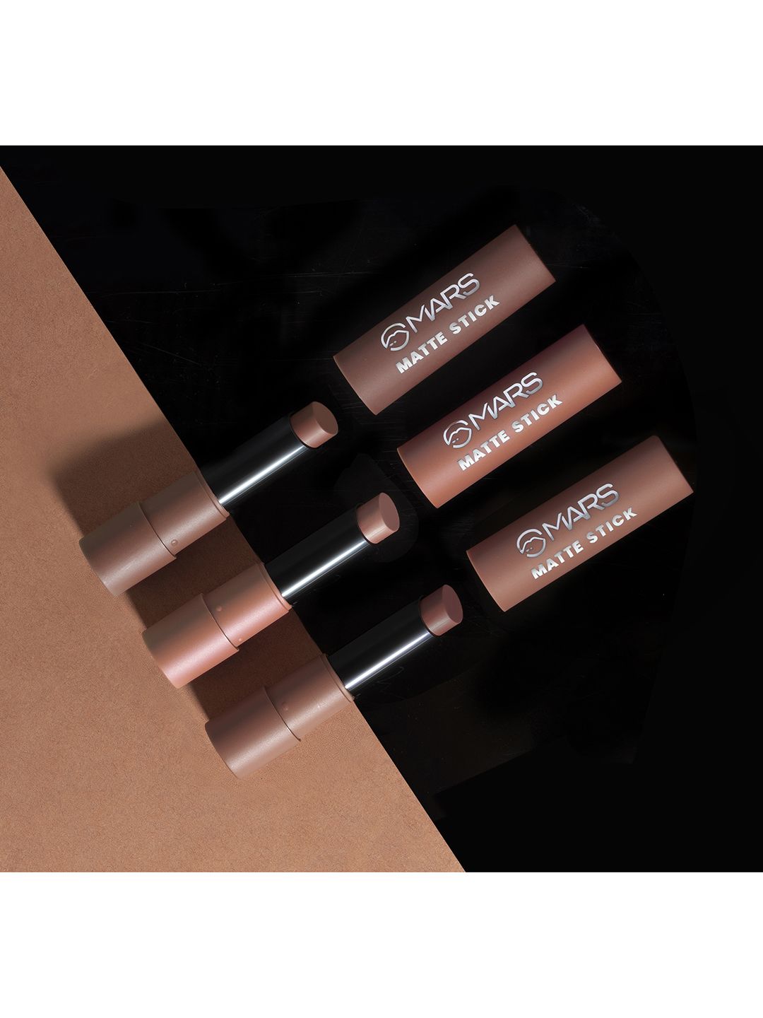 MARS Set of 3 Matte Lipsticks Box - Browns 04