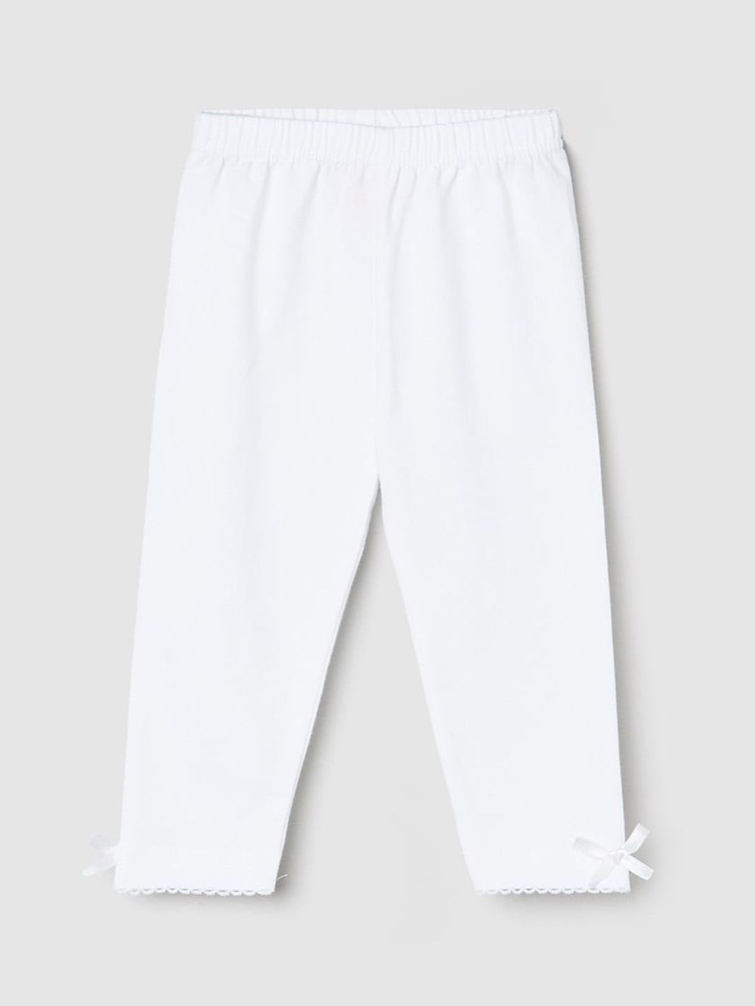 max Infant Girls White Solid Ankle-Length Leggings-image-12