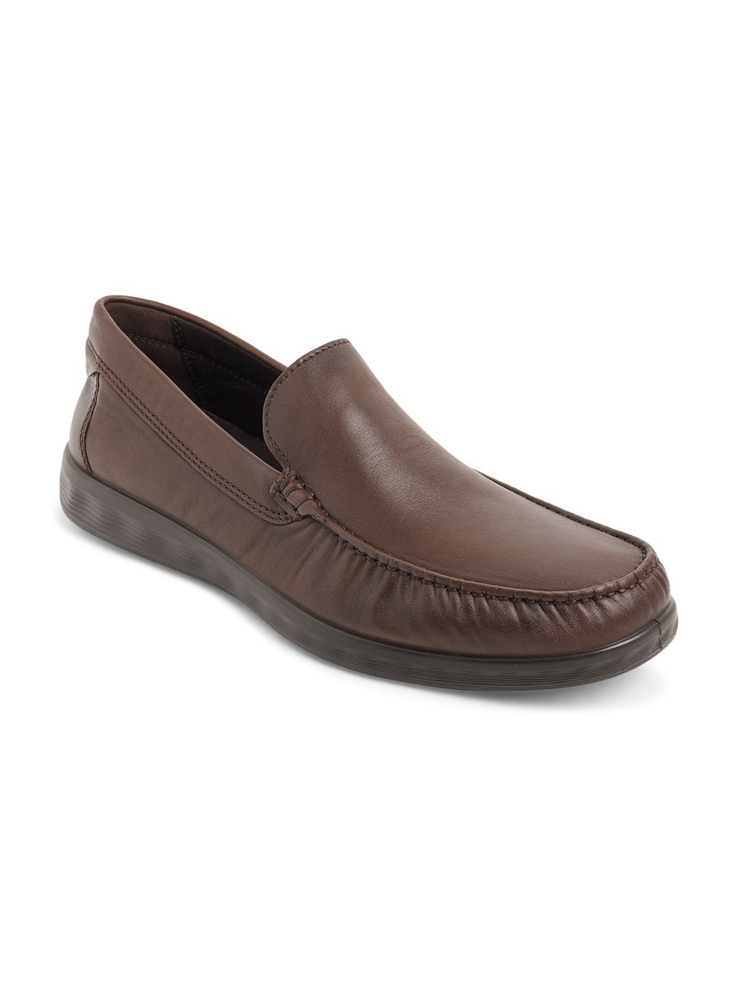 ECCO Men Brown Relaxed American Leather Slite Moc Moccasins-picture-23