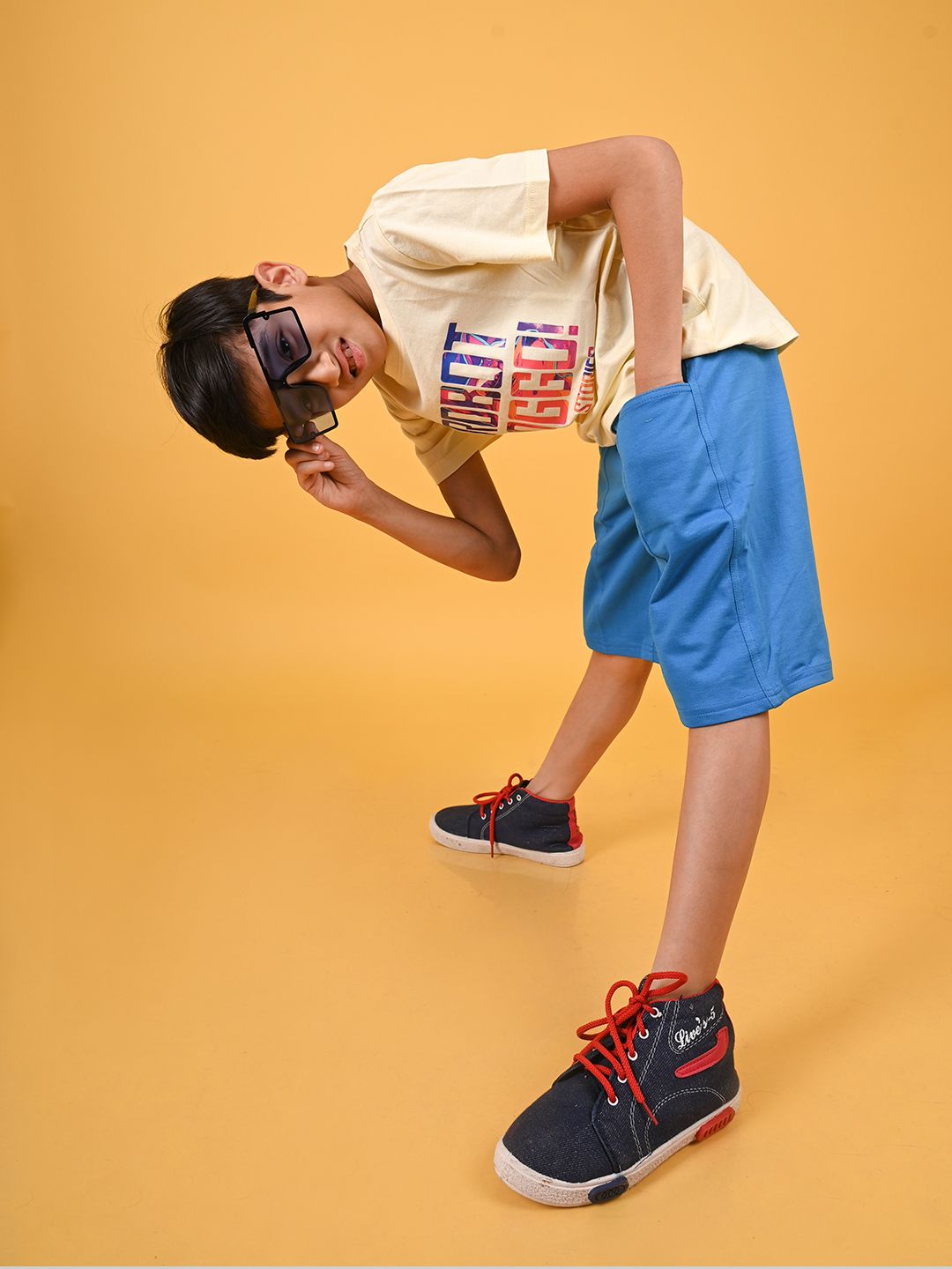 TALES & STORIES Boys Blue Cotton Shorts-picture-36