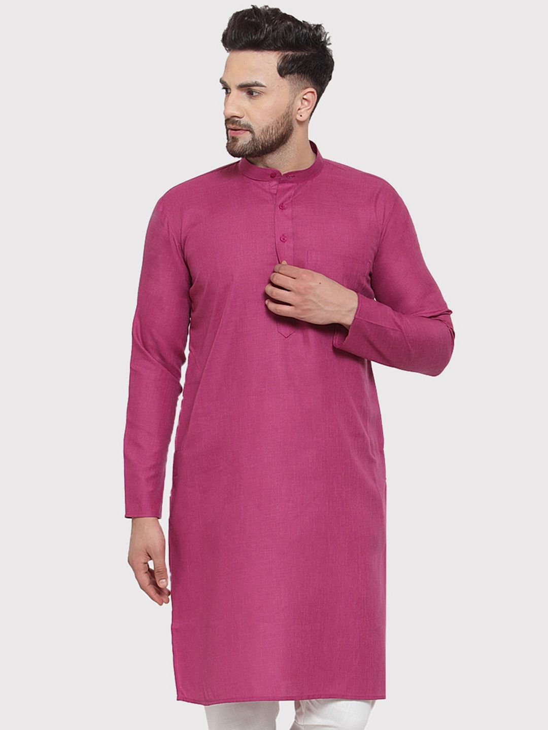 Jompers Men Pink Kurta-picture-16