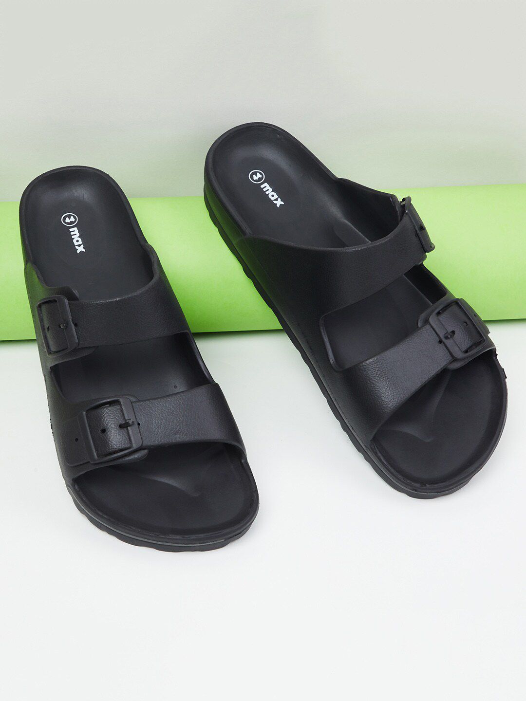 max Men Black PU Comfort Sandals-picture-42