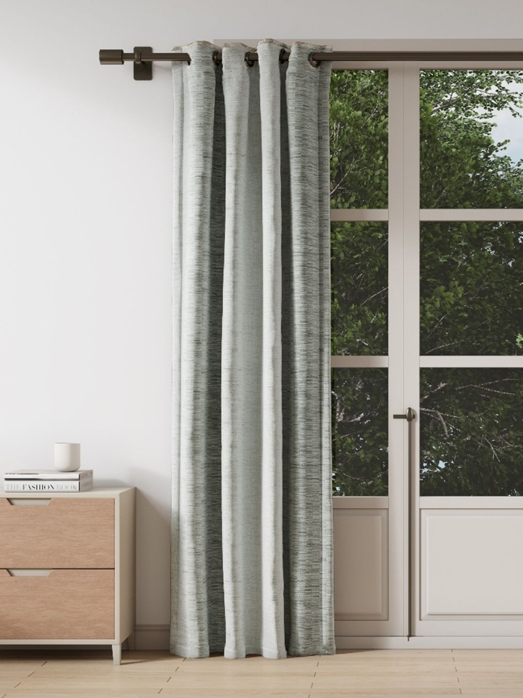 DDecor Grey Room Darkening Long Door Curtain-image-47