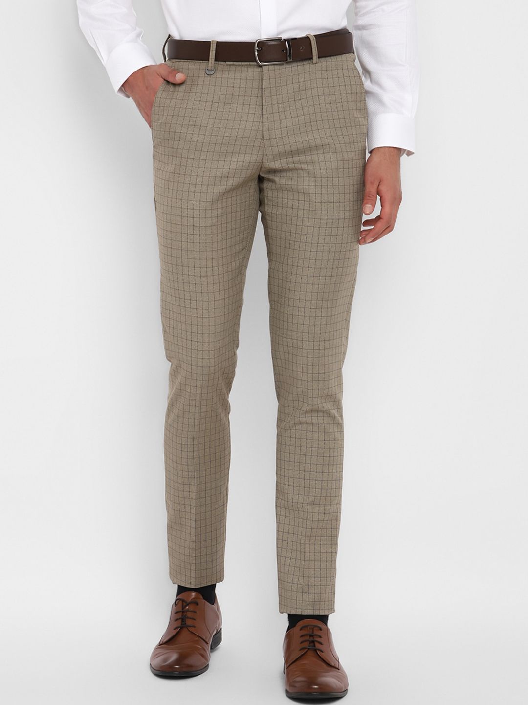 Buy ROYAL ENFIELD Brown Solid Cotton Regular Fit Mens Casual Trousers   Shoppers Stop