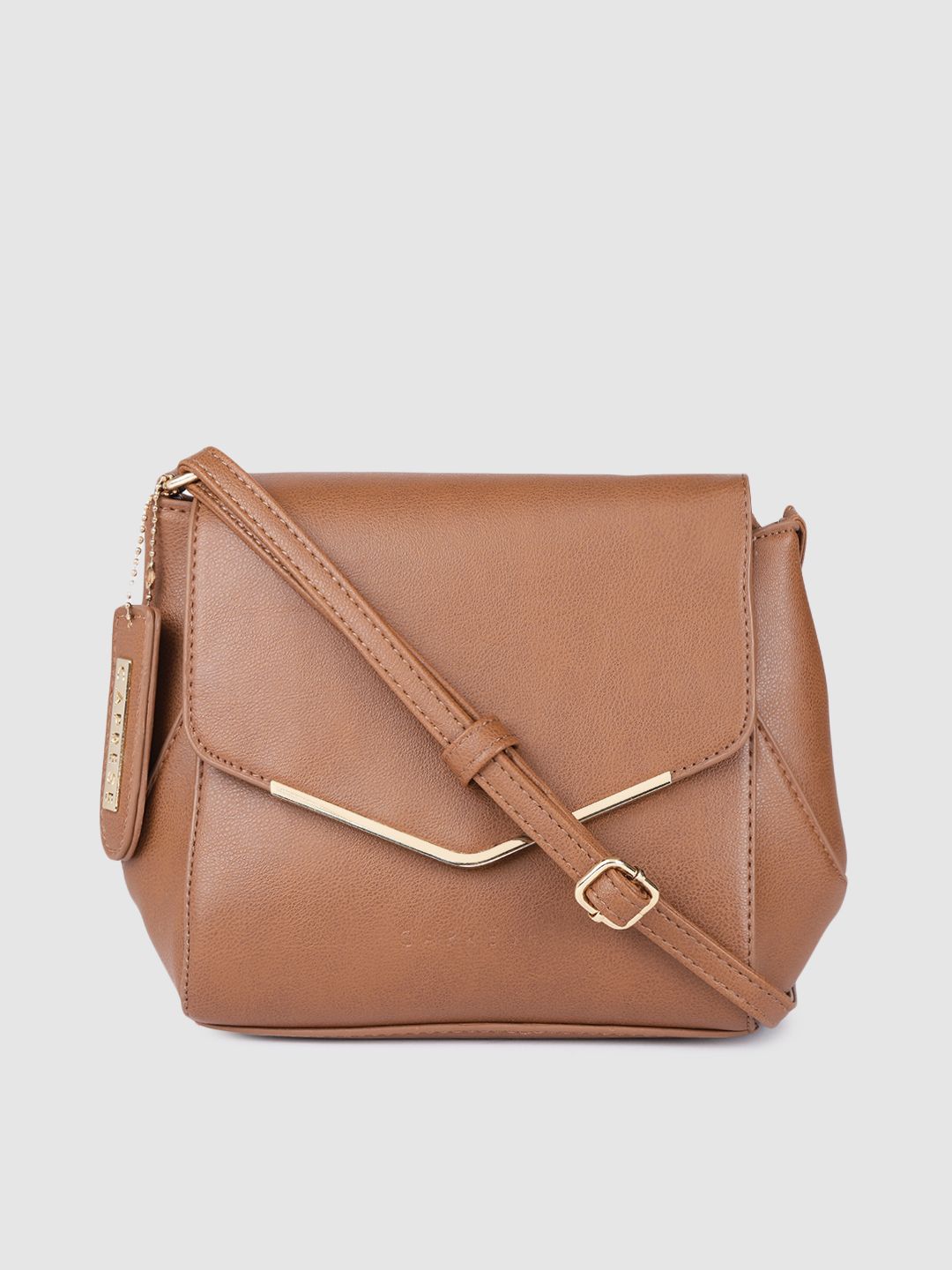 Caprese Women Tan Structured Sling Bag-picture-42