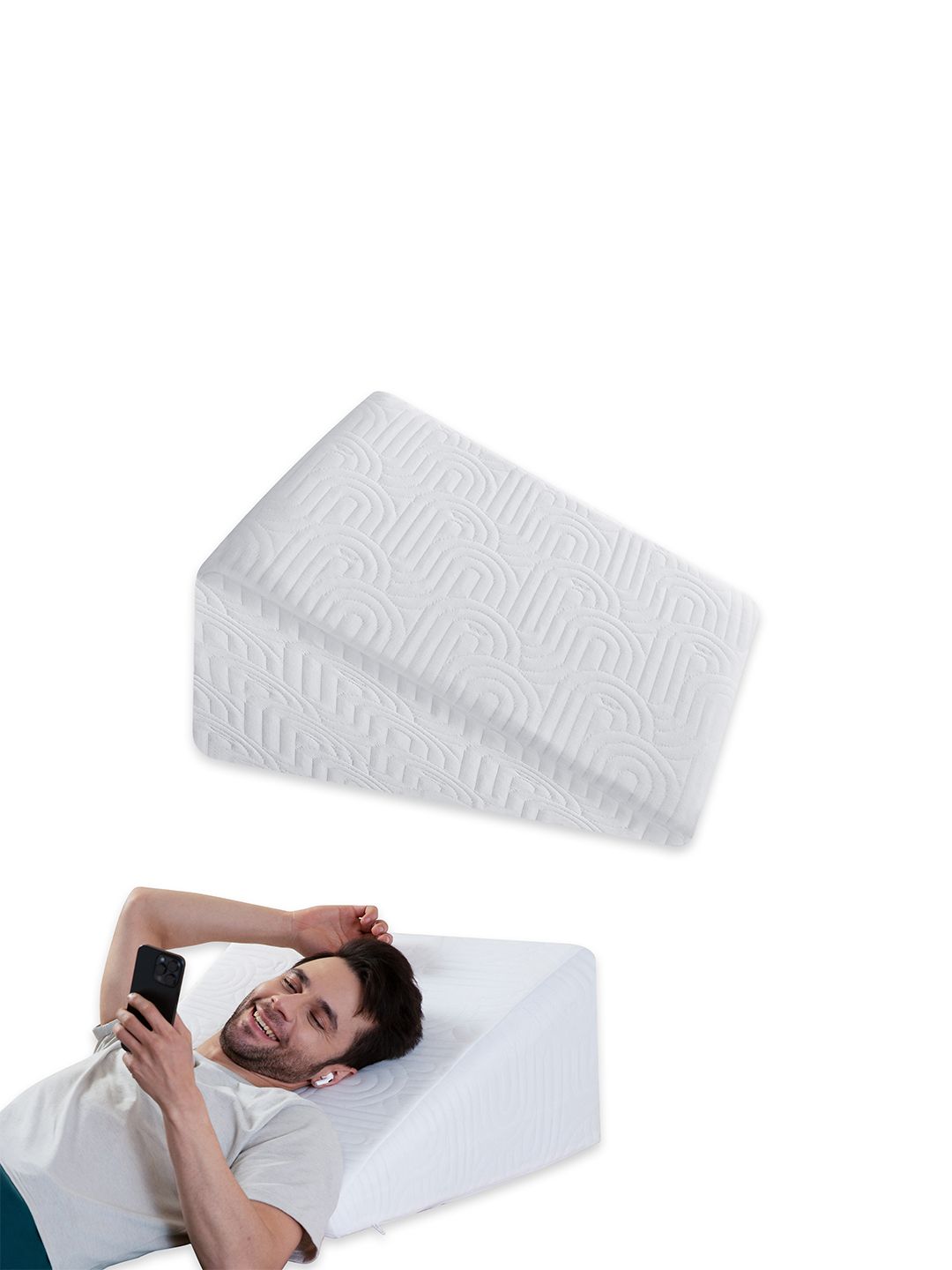 The White Willow White Cooling Gel Memory Foam Wedge Therapedic Pillow-picture-32