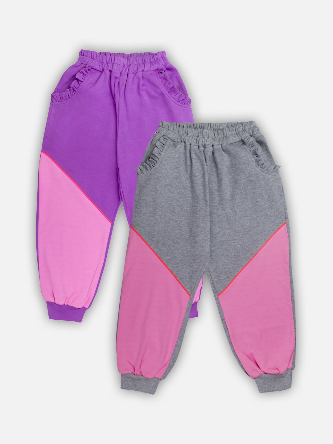 Growing Tree Kids Pack Of 2 Solid Cotton Track Pant-picture-40