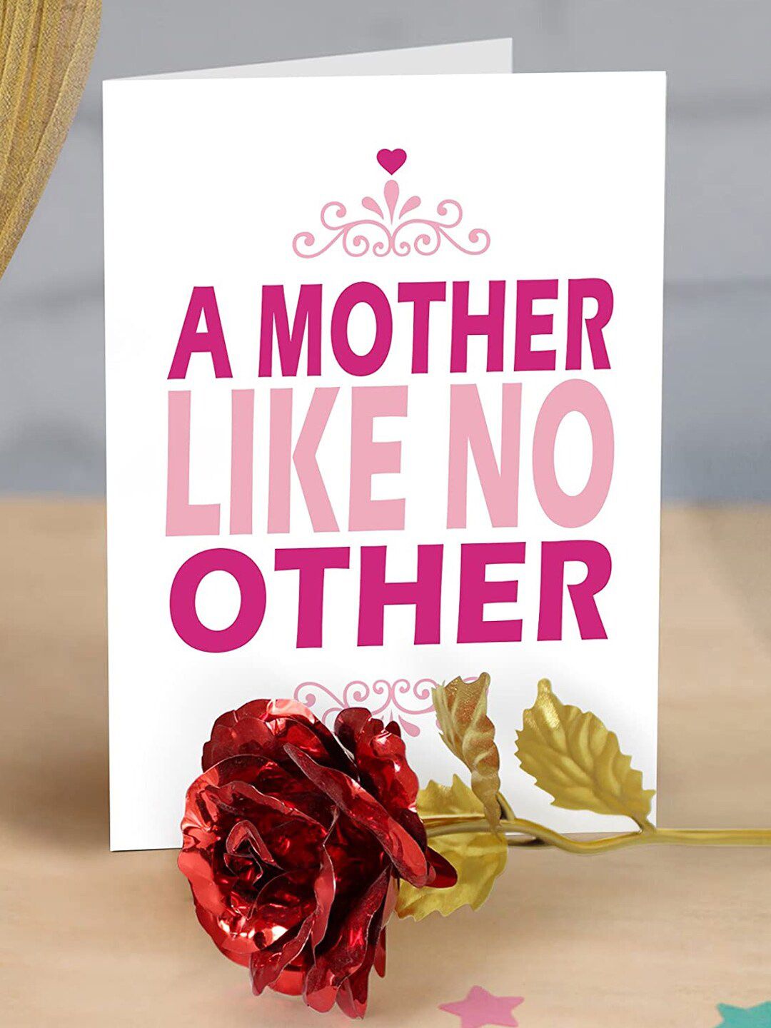 TIED RIBBONS Mothers Day Greeting Card with Red Rose Flower Gift Set-picture-30