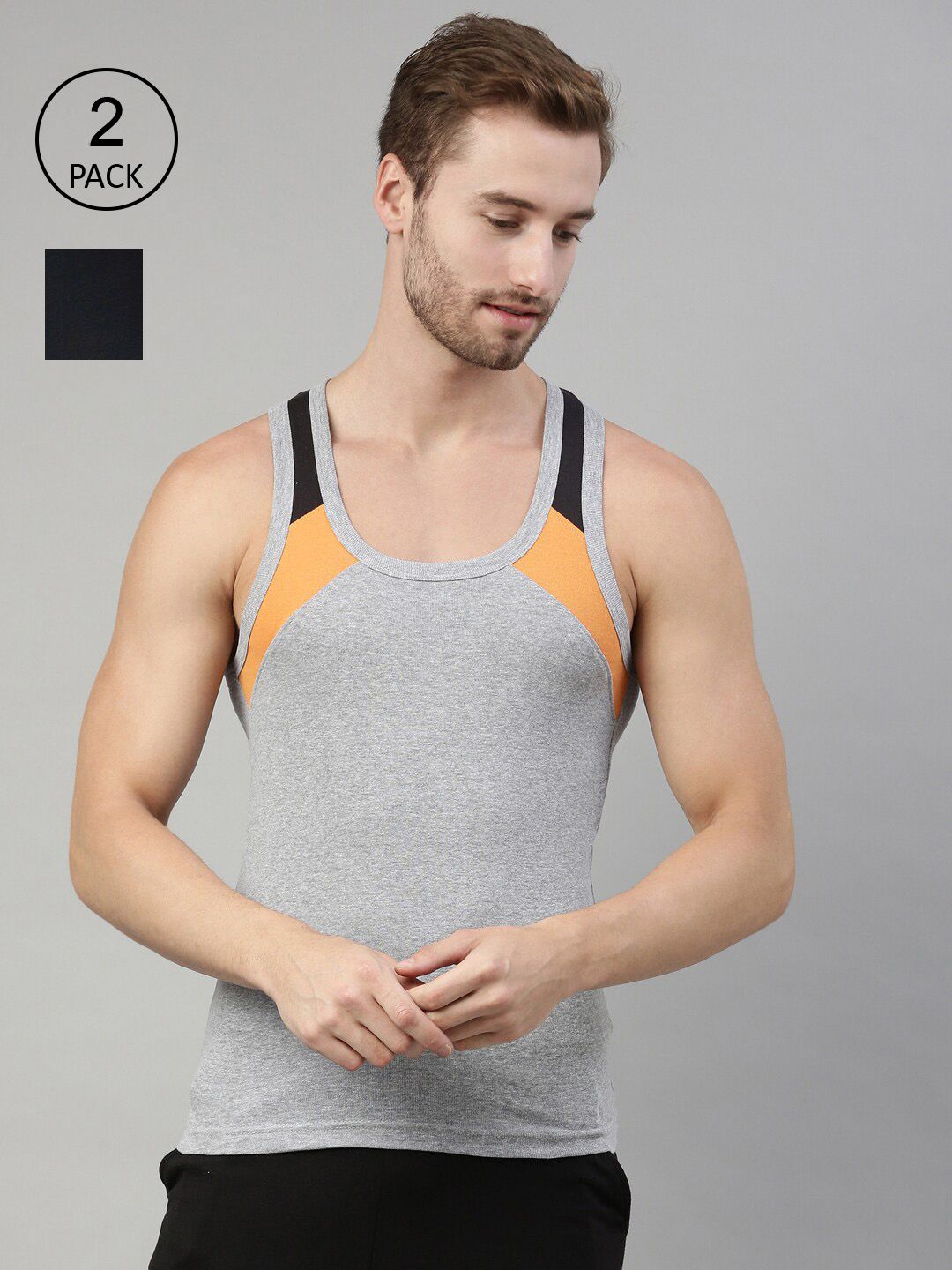 DIXCY SCOTT Men Pack of 2 Regular Vest-image-5