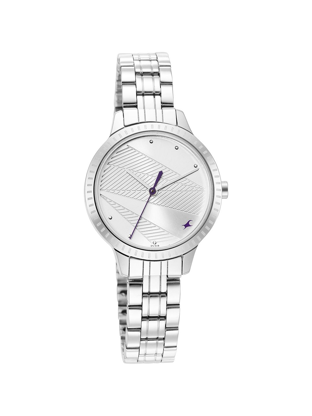 Fastrack Women Silver-Toned Brass Dial & Silver Toned Bracelet Style Straps Analogue Watch