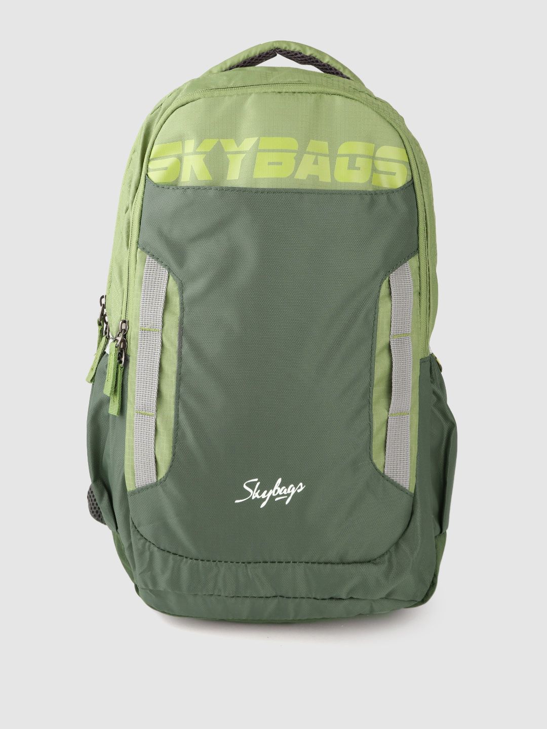 Skybags Unisex Green Brand Logo Print Backpack-picture-36