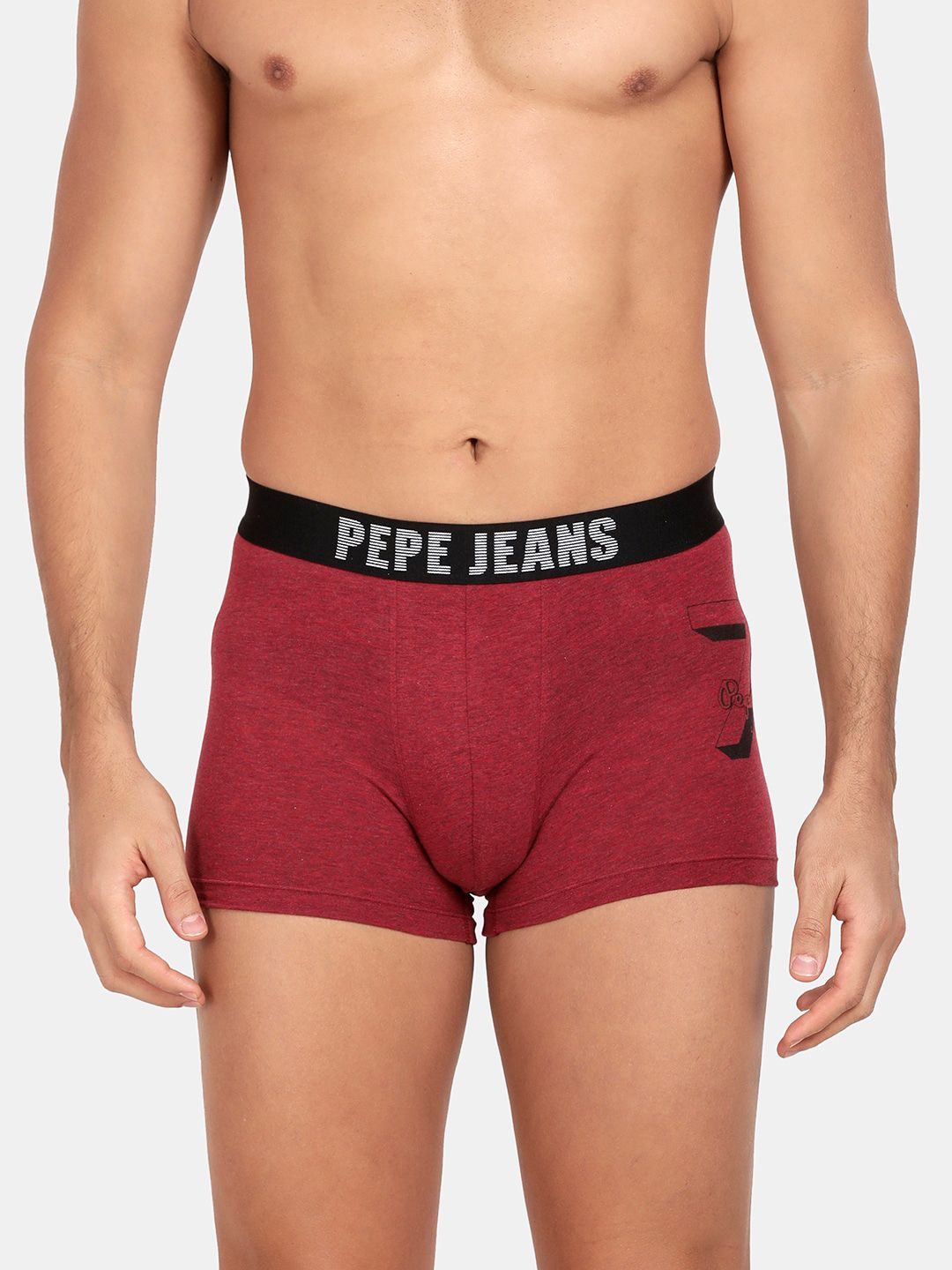 Pepe Jeans Men Maroon Solid Cotton Trunk OPT07Maroon-picture-43