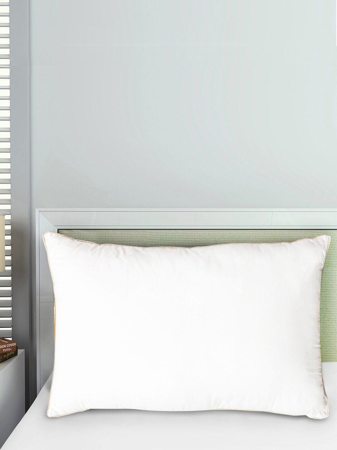 SPACES White Solid Pure Cotton Pillows-image-8