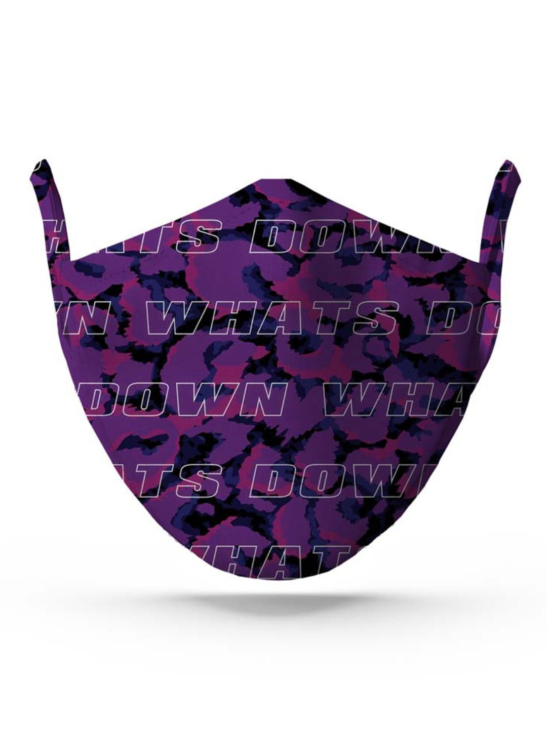 wHAT'S DOwn Unisex Purple & Coral Printed Cotton Reusable Face Mask-image-20