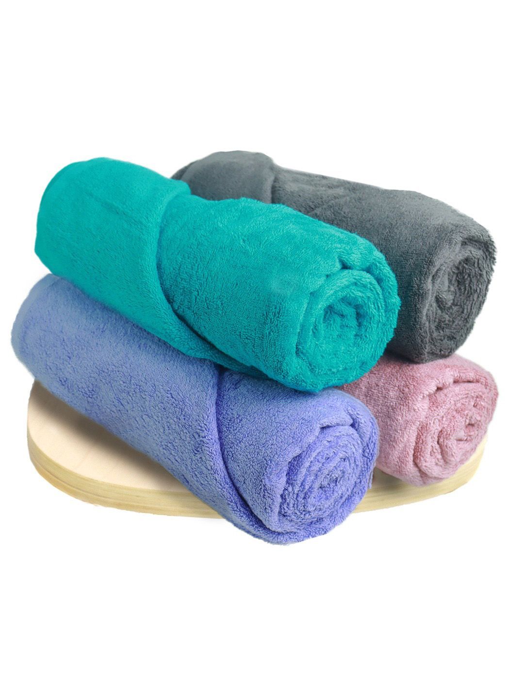 Heelium Bamboo Set Of 4 Solid 600 GSM Quick Absorbent Super Soft Bamboo Bath Towels-picture-49