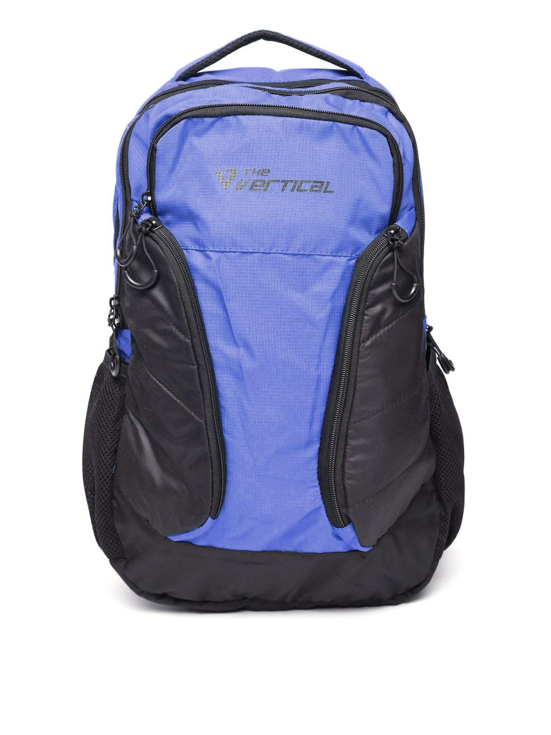 THe VerTicaL Unisex Blue & Black Water-Resistant Colourblocked Laptop Backpack-picture-12