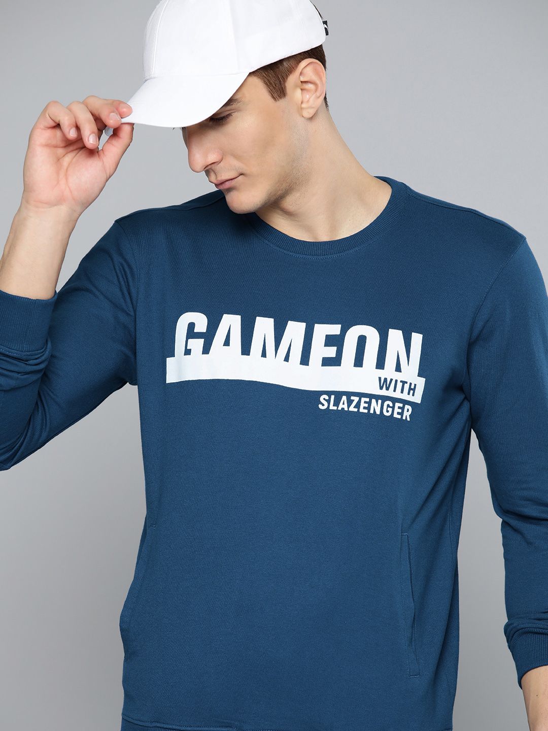 Slazenger Men Blue Printed Sweatshirt-picture-20