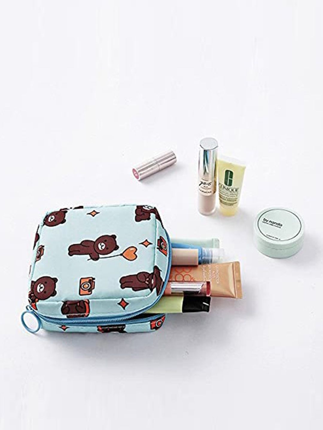 HOUSE OF QUIRK Women Set Of 3 Printed Sanitary Napkin Storage Organisers-image-39