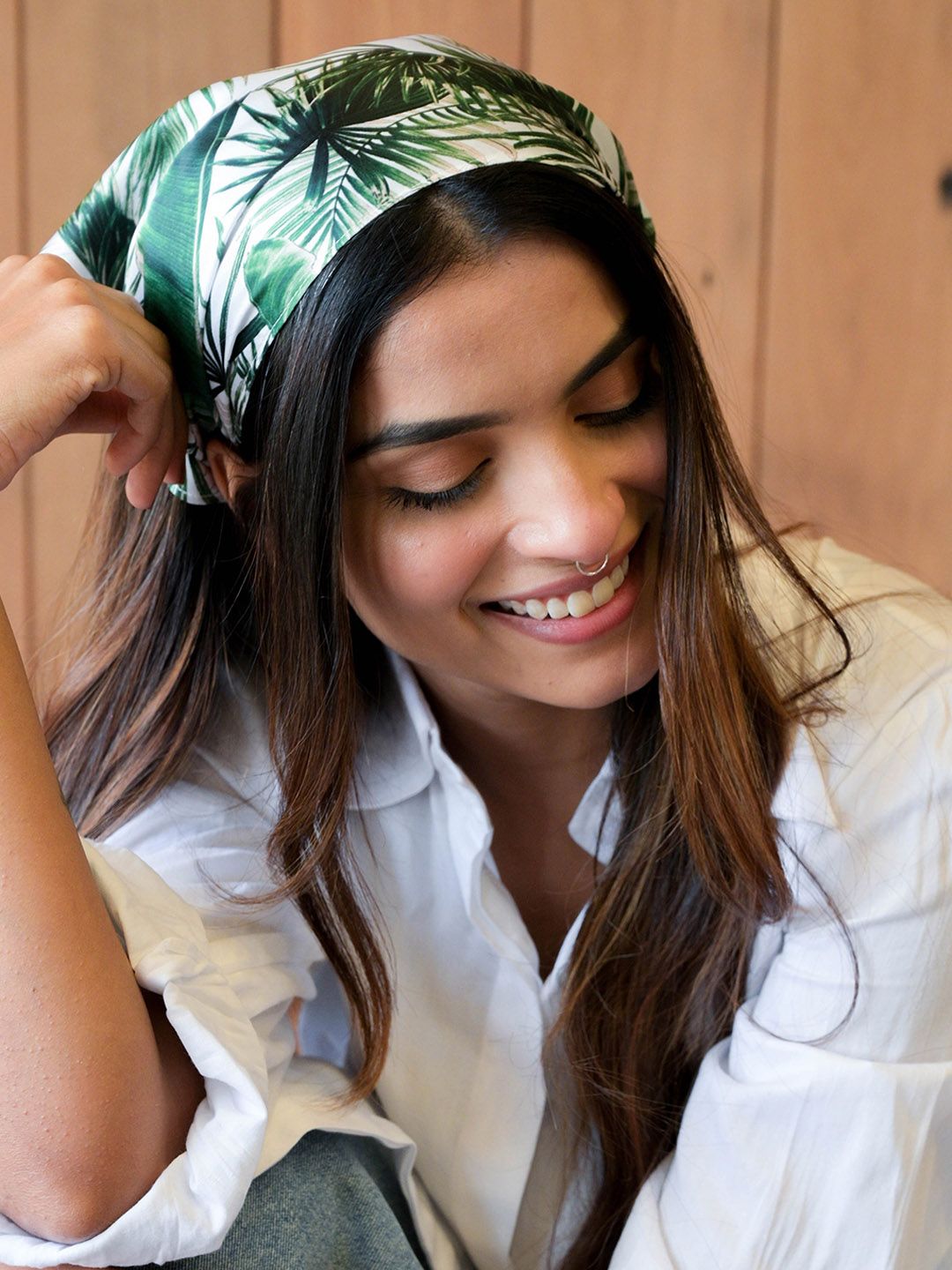 hair drama co. HAIR DRAMA COMPANY Tropical Printed Silk Satin Bandana Scarf Headband-picture-37