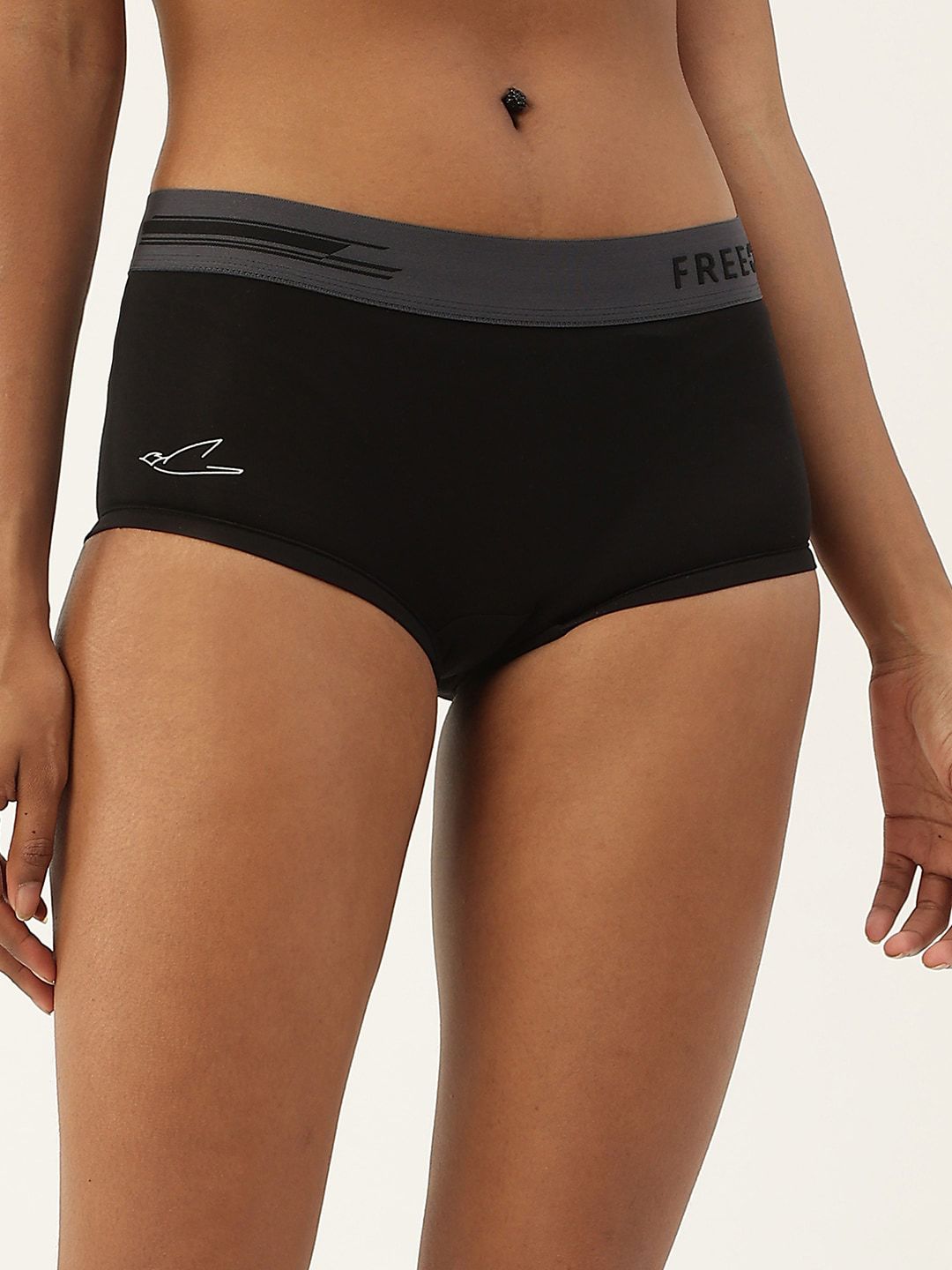 FREECULTR Women Black Anti Bacterial Micro Modal Boxer Briefs-picture-11