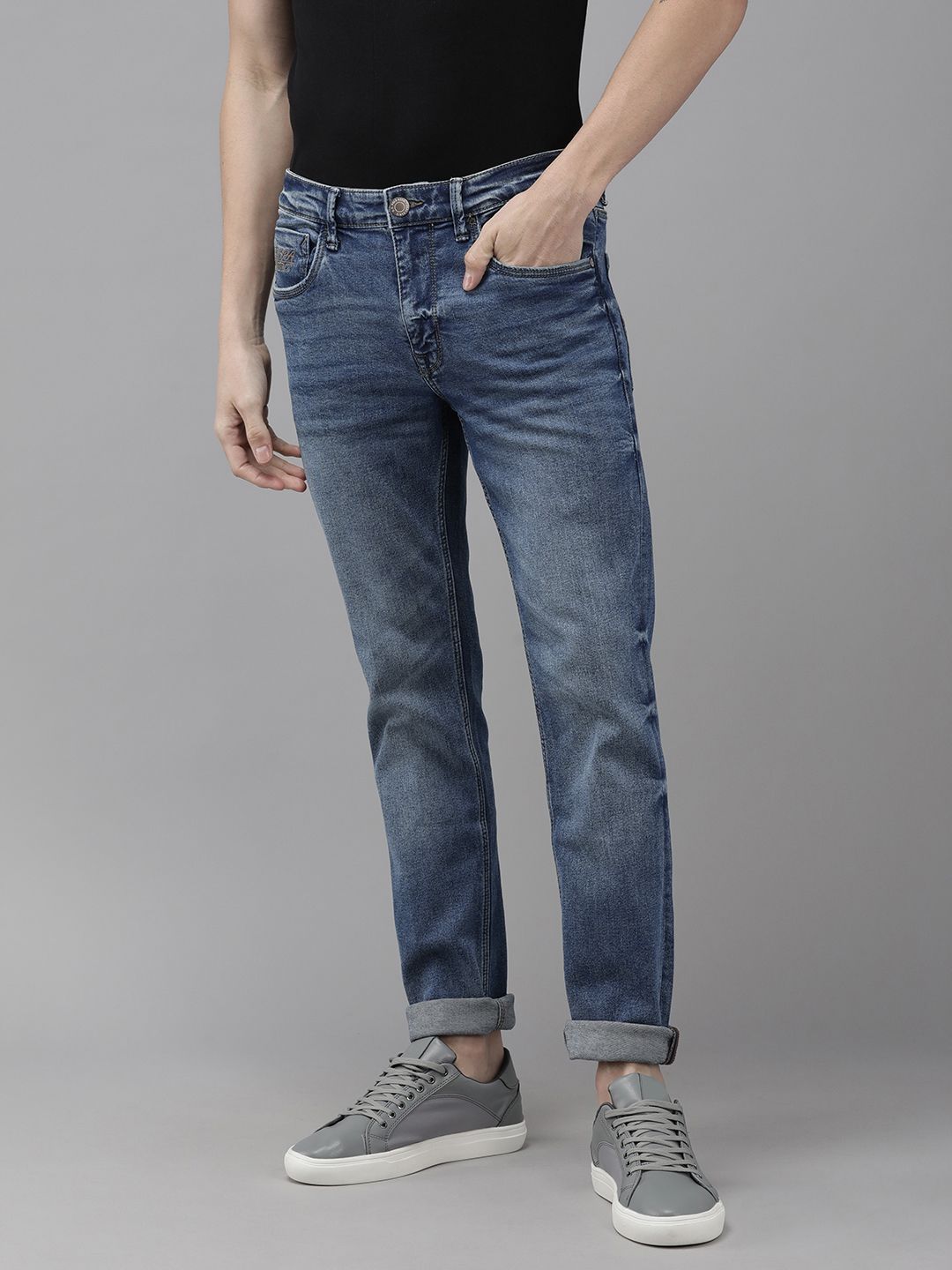 u.s. polo assn. denim co. U S Polo Assn Denim Co Men Blue Regallo Skinny Fit Light Fade Stretchable Jeans-picture-23