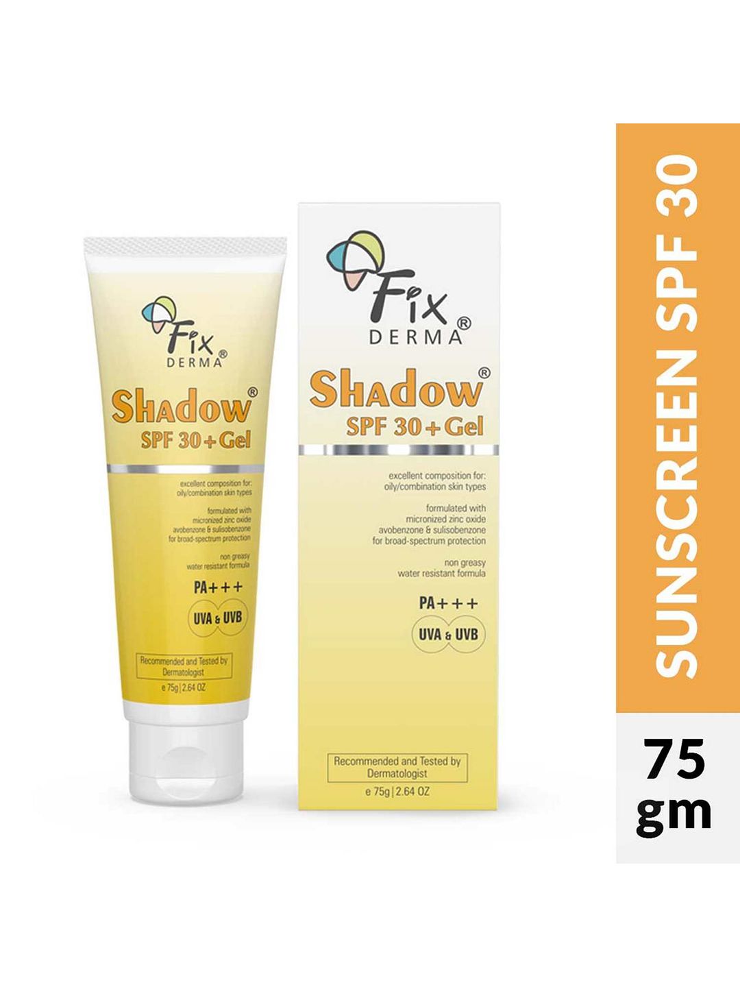 FIXDERMA Shadow Sunscreen SPF 30+ Gel For Oily Skin with PA+++ Protection - 75g-picture-24
