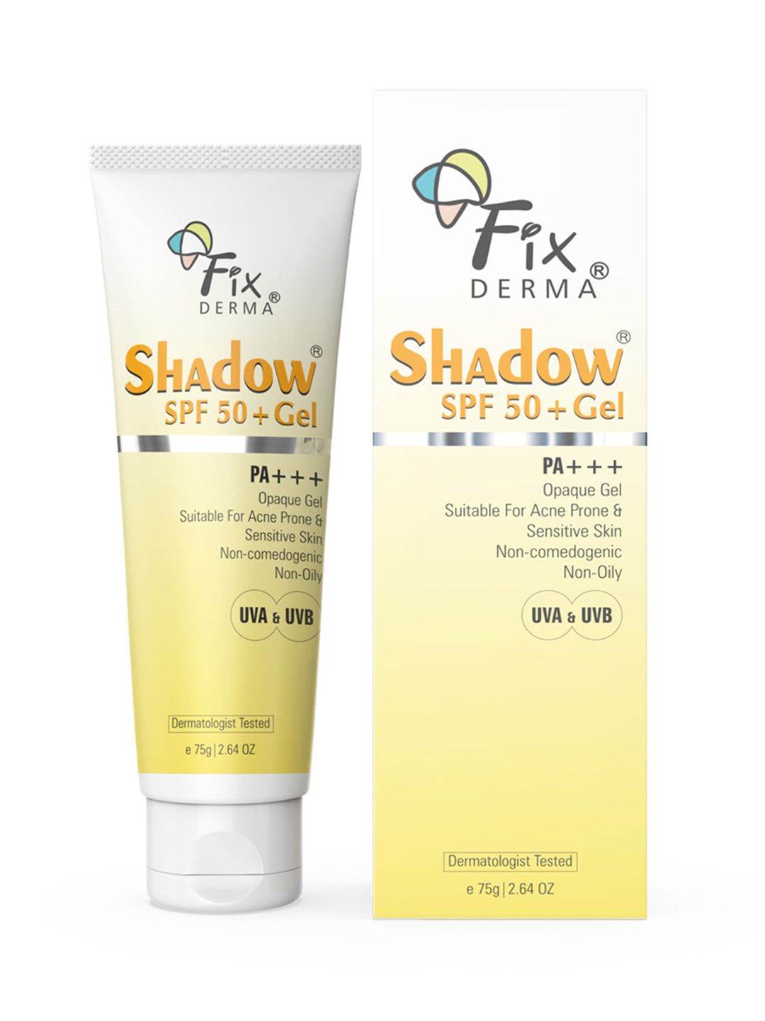FIXDERMA Shadow Sunscreen SPF 50+ Gel For Oily Acne Prone Skin with PA+++ Protection - 75g-picture-34