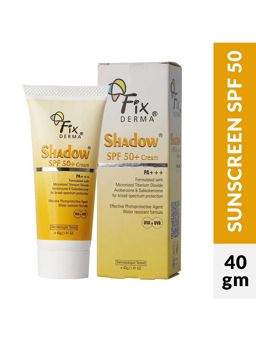 FIXDERMA Shadow Sunscreen SPF 50+ Cream For Dry Skin with PA+++ Protection - 40g-picture-29