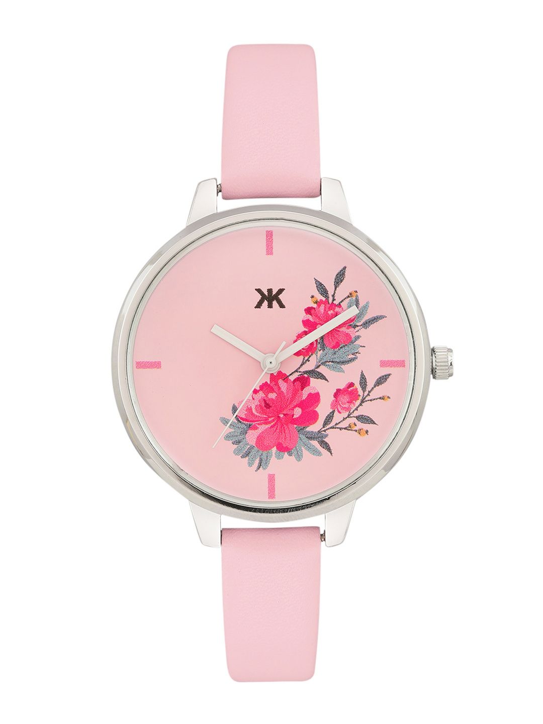 Kook N Keech Women Pink Floral Printed Analogue Watch KNK22-7B-Pink-image-36