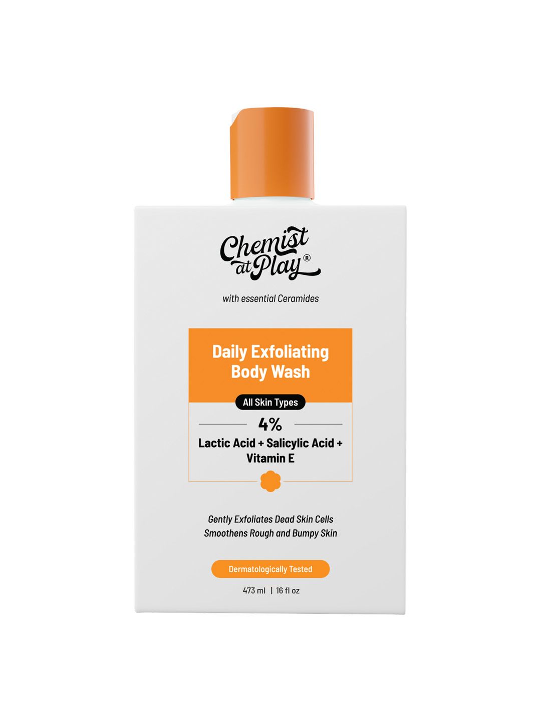 Chemist at Play 2% Lactic Acid + 2% Zemea + 0.5% Vitamin E Exfoliating Body Wash - 473 ml