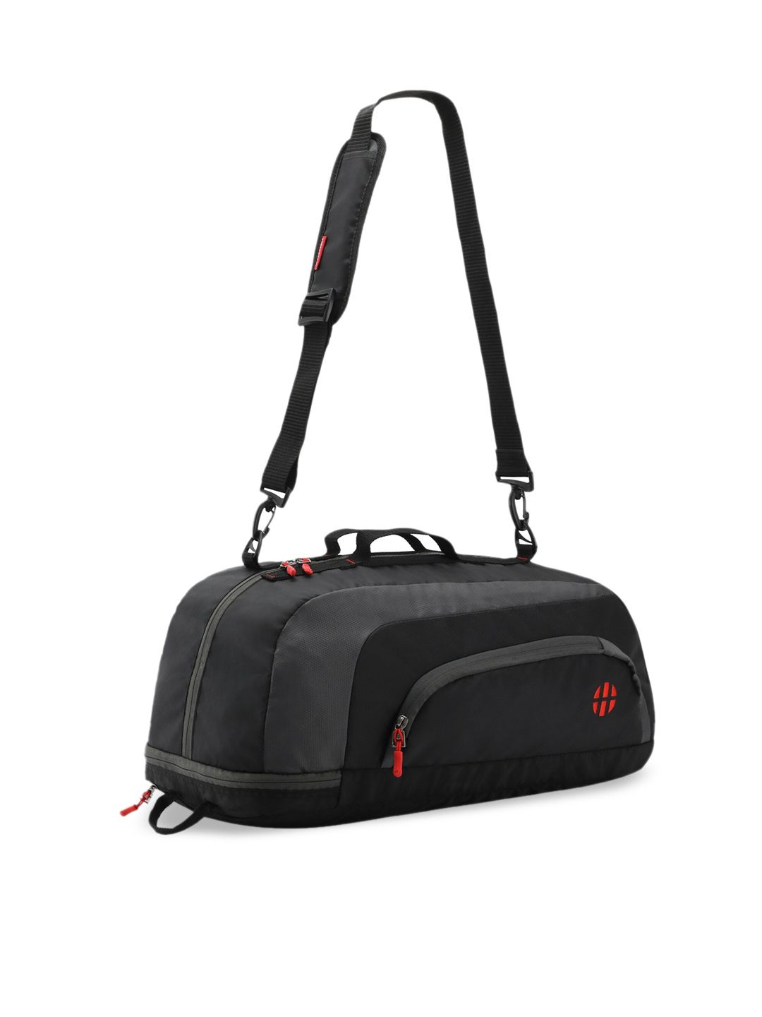 Harissons Black & Grey Colourblocked Duffel Bag-picture-47