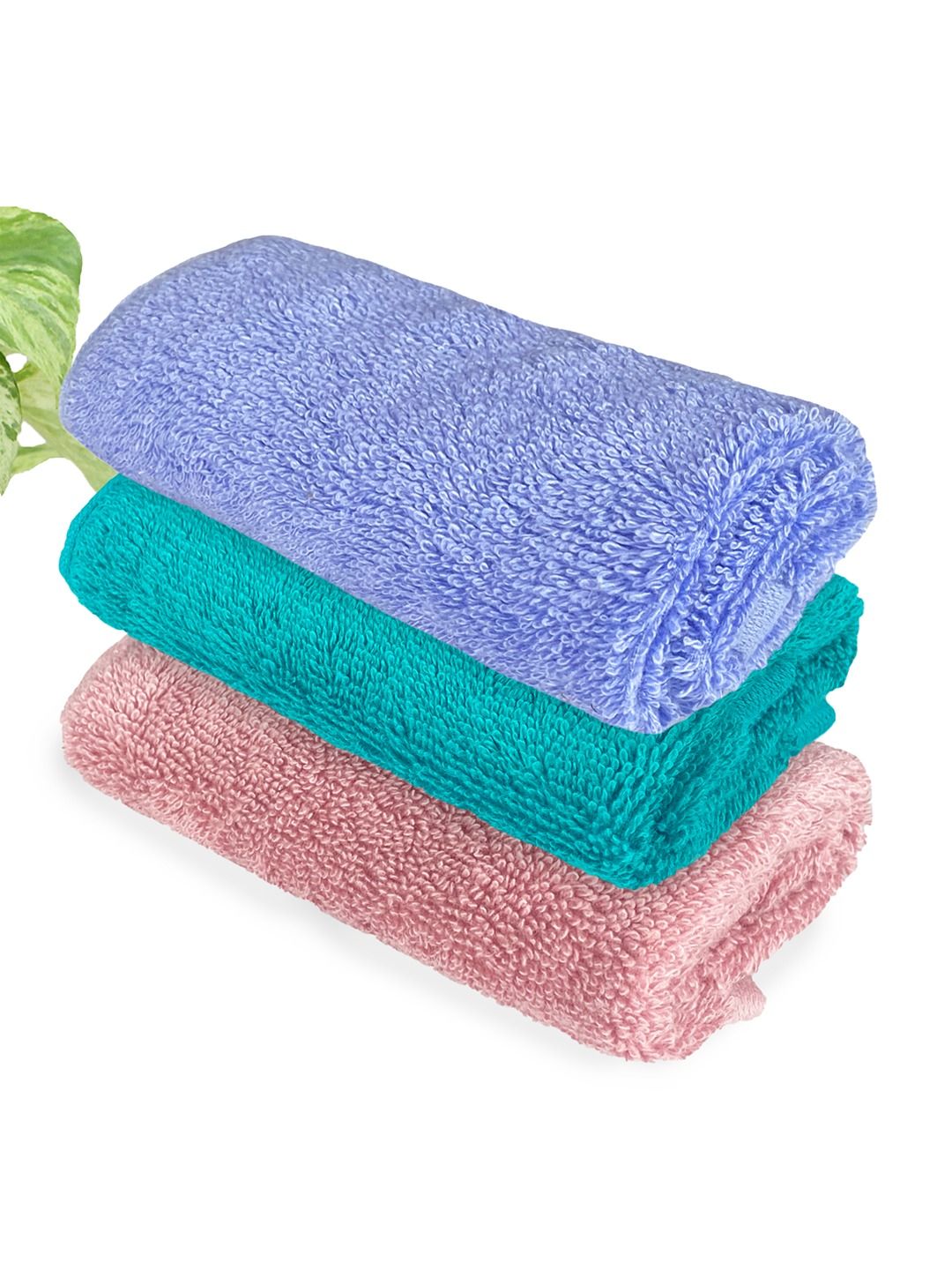 Heelium Pack of 3 Solid 600 GSM Face Towels-picture-23