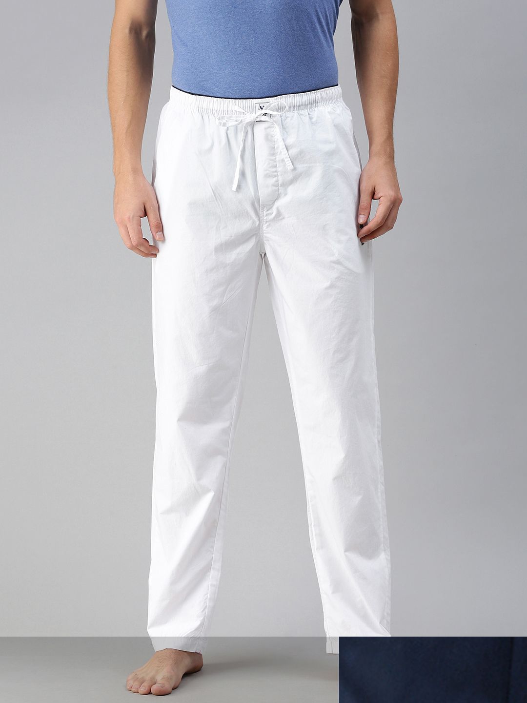 U.S. Polo Assn. Men Pack Of 2 Solid Woven Pure Cotton Lounge Pants 14121648-1-14121656-1-picture-43