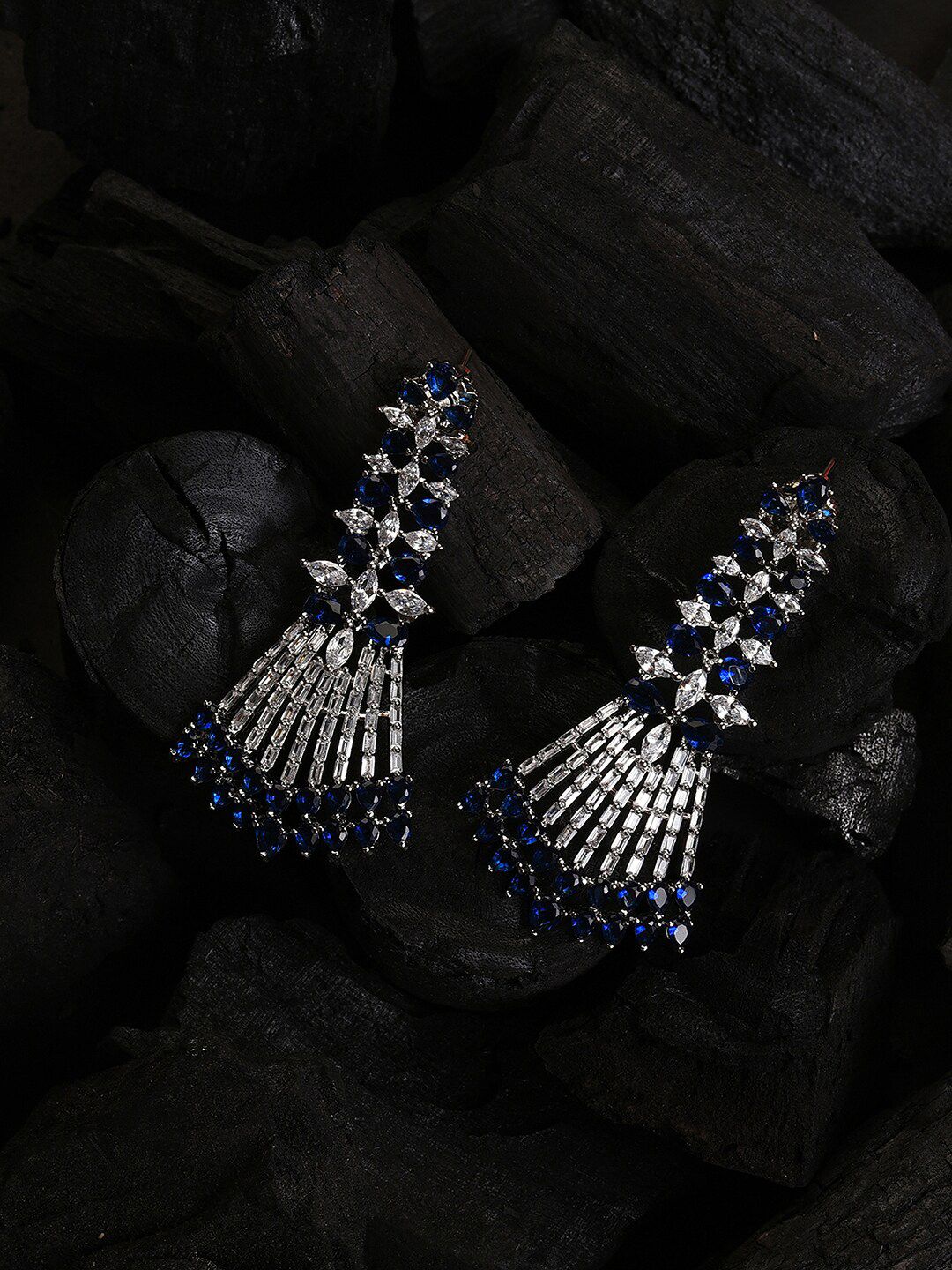 SOHI White Contemporary Jhumkas Earrings-picture-41