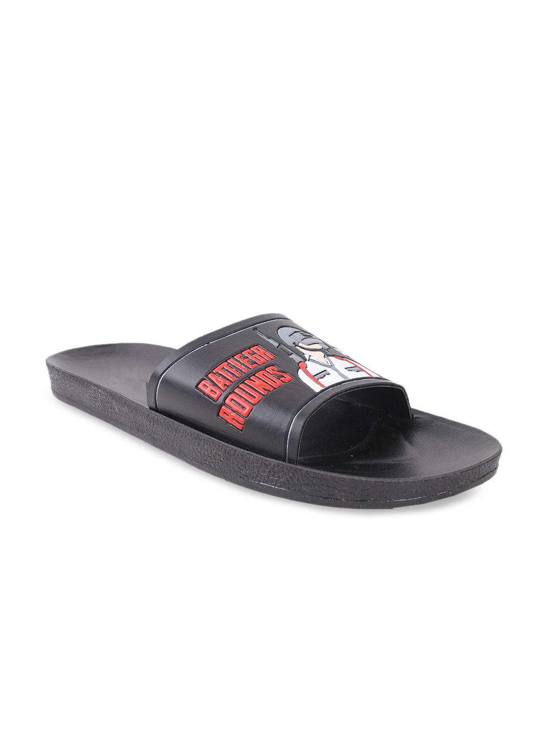 FABBMATE Men Black Open Toe Flats