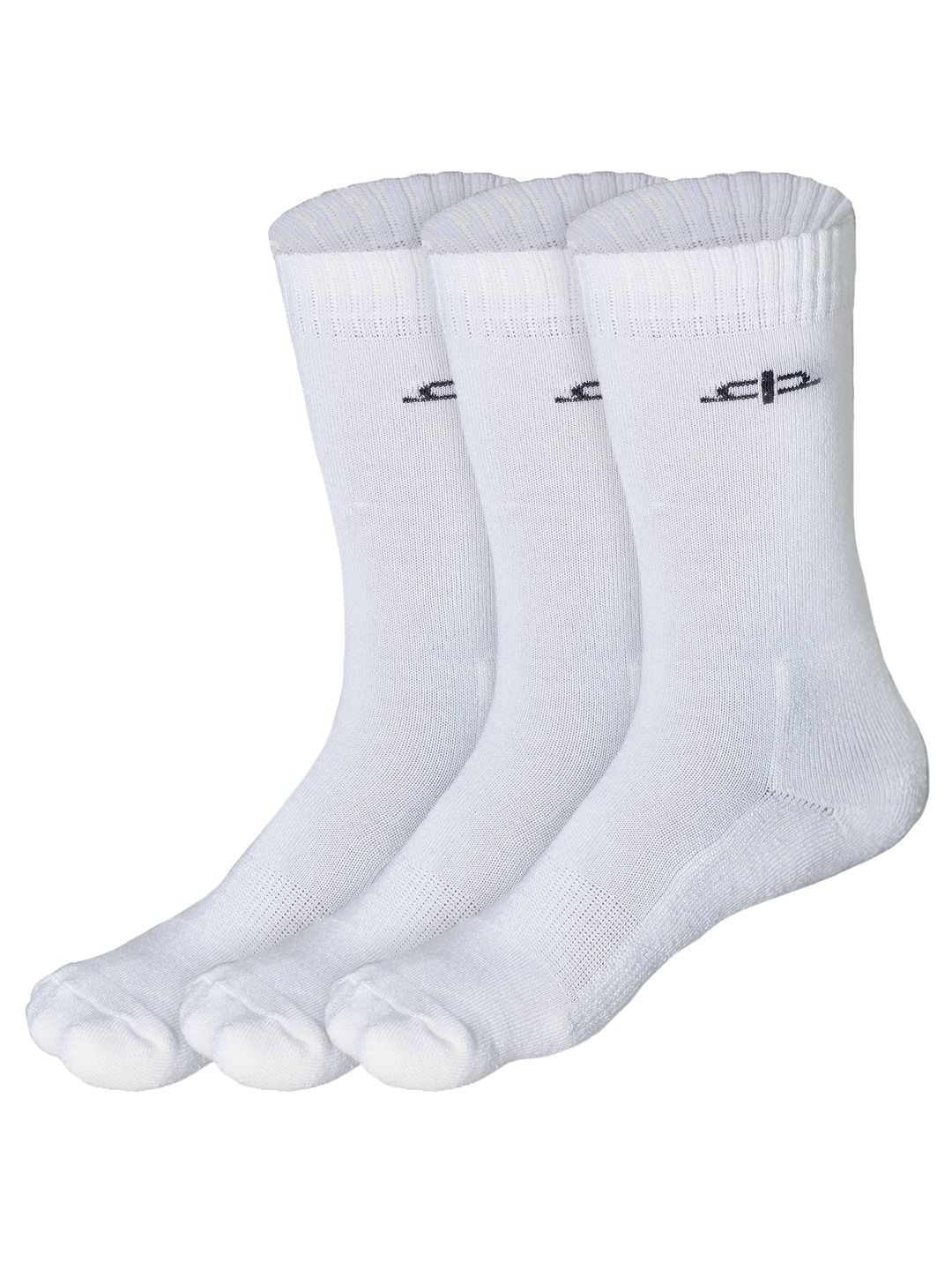 Heelium Kids Pack Of 3 White Solid Bamboo Calf-Length Kids Socks-picture-52
