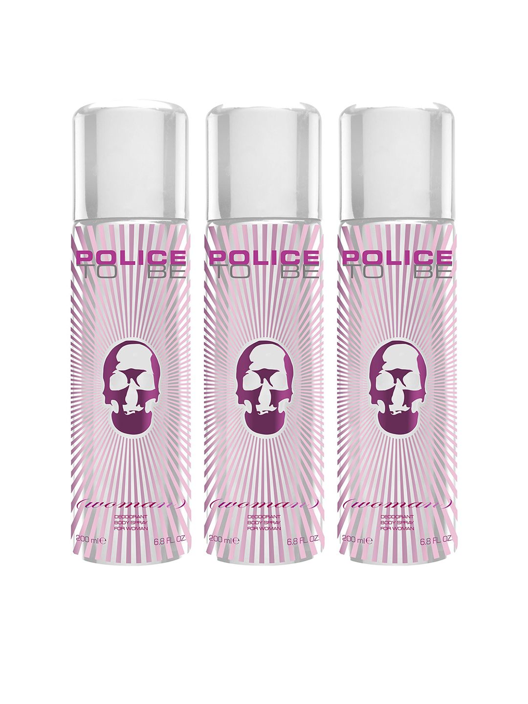 Police Women Set of 3 To Be Woman Deodorant Spray - 200 ml Each-image-2